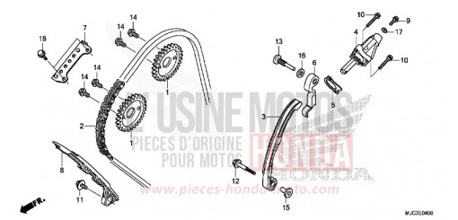 CHAINE A CAMES/TENDEUR CBR600RRD de 2013